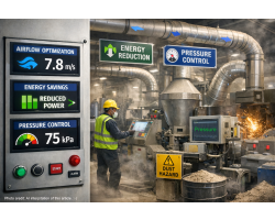 Case Study: Airflow Optimization, Energy Reduction, and Pressure Control in a Dust-Intensive Manufacturing Facility